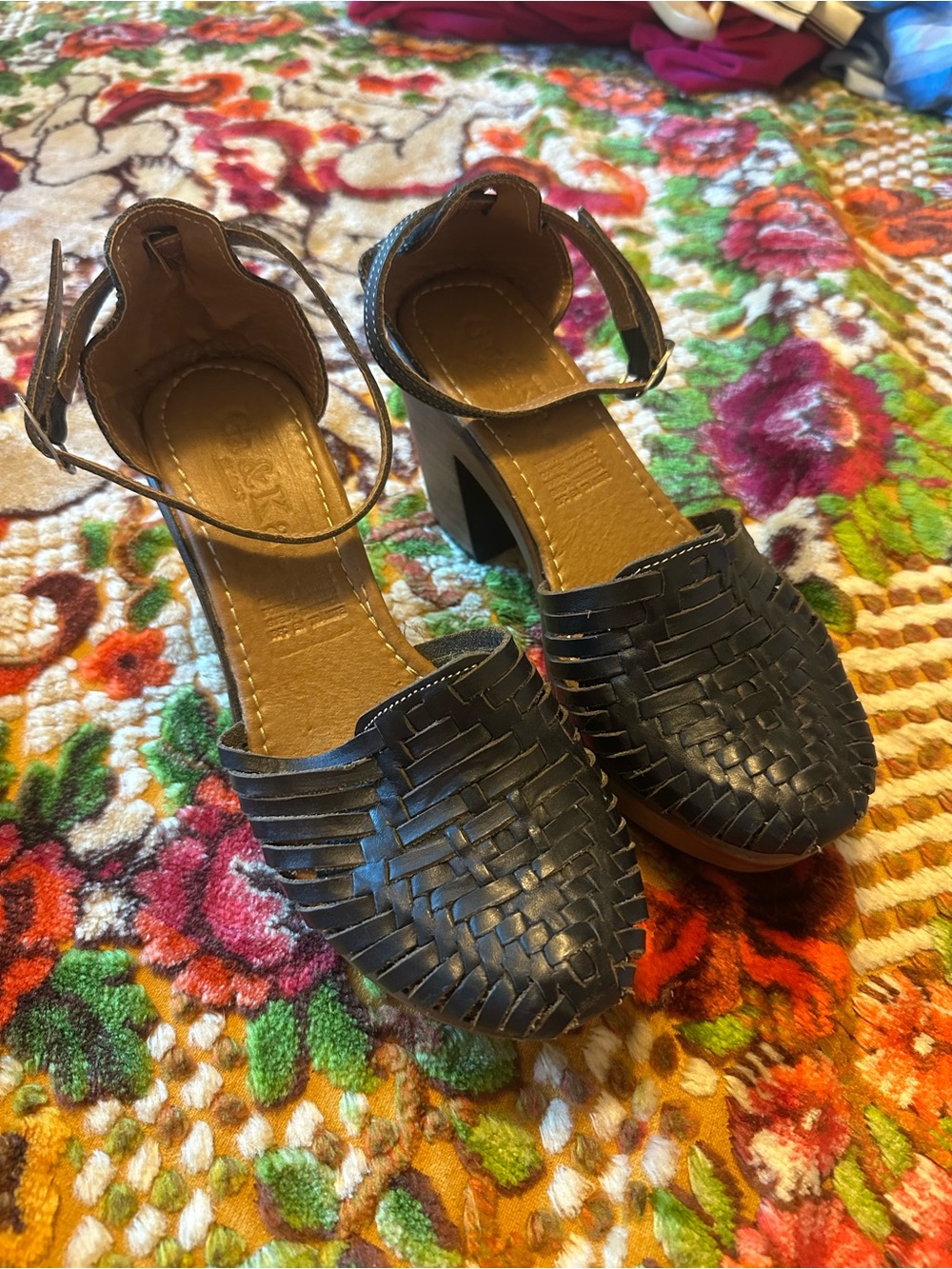 Woven platform heels, made in Mexico